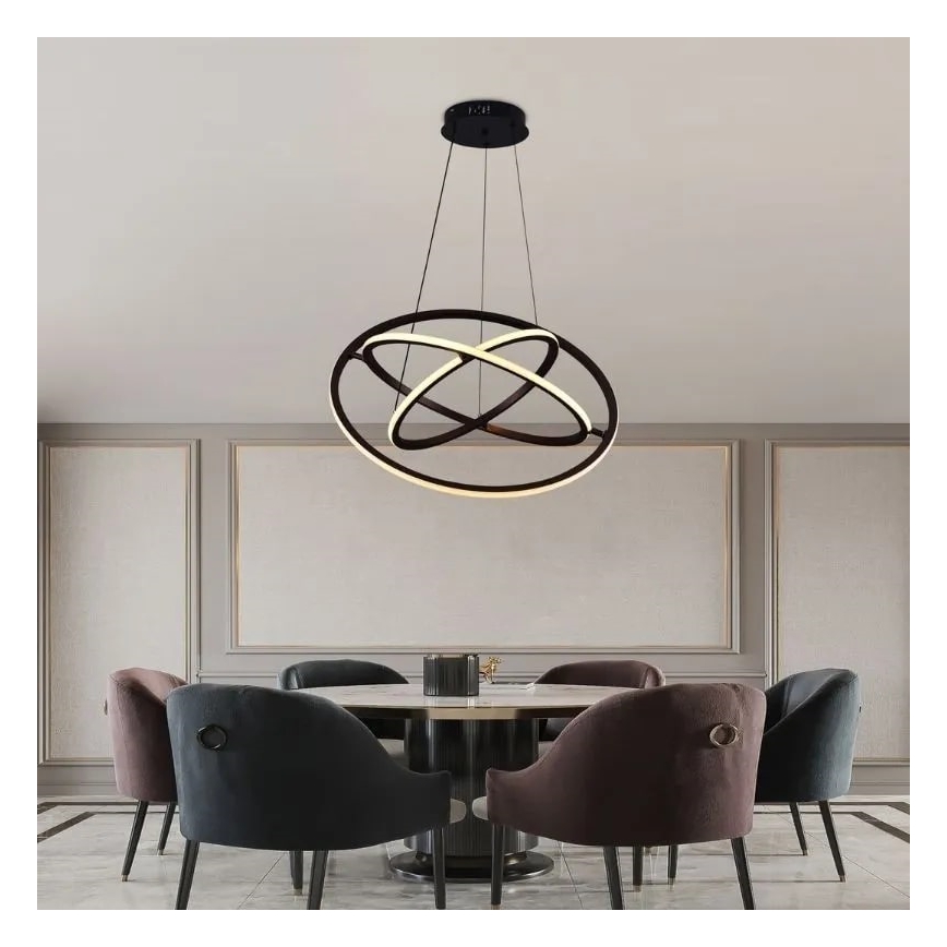 LED Stmievateľný luster na lanku LED/105W/230V 3000-6500K + diaľkové ovládanie