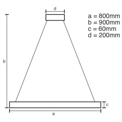 LED Stmievateľný luster na lanku LED/110W/230V 3000-6500K pr. 80 cm + diaľkové ovládanie