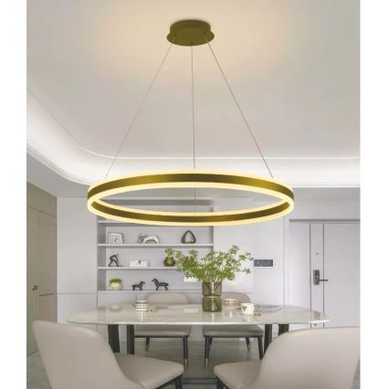 LED Stmievateľný luster na lanku LED/110W/230V 3000-6500K pr. 80 cm + diaľkové ovládanie