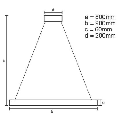 LED Stmievateľný luster na lanku LED/110W/230V 3000-6500K pr. 80 cm + diaľkové ovládanie