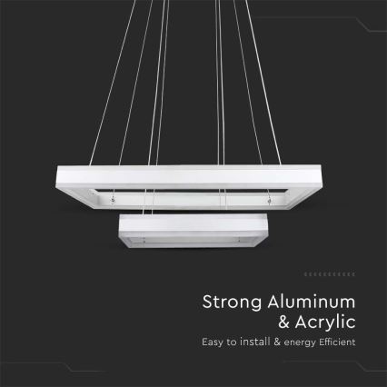 LED Stmievateľný luster na lanku LED/113W/230V 3000K biela