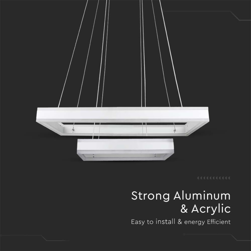 LED Stmievateľný luster na lanku LED/113W/230V 3000K biela