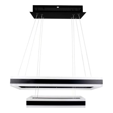 LED Stmievateľný luster na lanku LED/113W/230V 3000K čierna