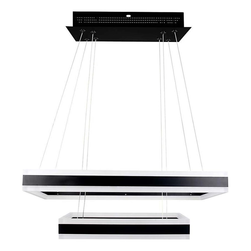 LED Stmievateľný luster na lanku LED/113W/230V 3000K čierna