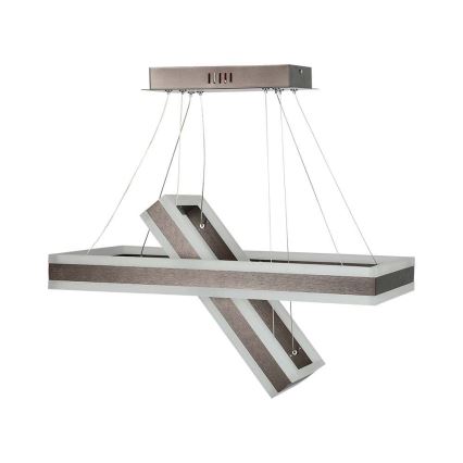 LED Stmievateľný luster na lanku LED/113W/230V 3000K hnedá
