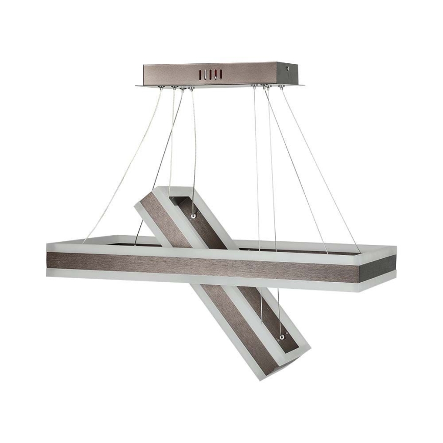 LED Stmievateľný luster na lanku LED/113W/230V 3000K hnedá