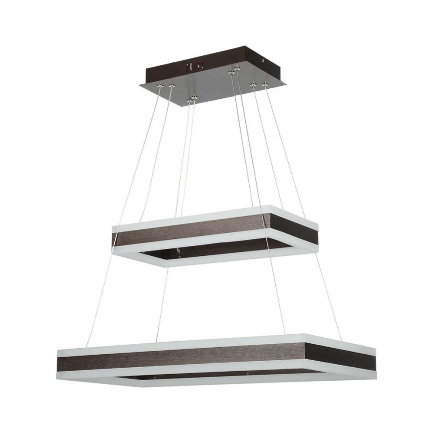 LED Stmievateľný luster na lanku LED/113W/230V 3000K hnedá