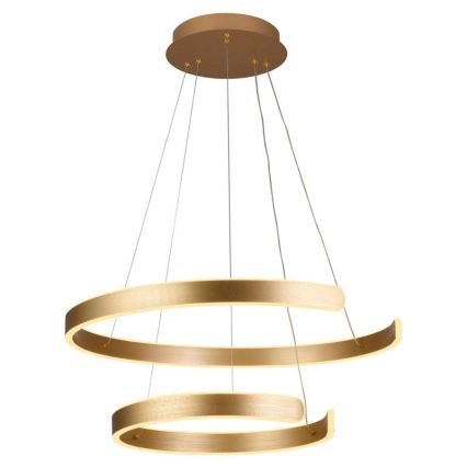 LED Stmievateľný luster na lanku LED/120W/230V 3000-6500K pr. 60 cm + diaľkové ovládanie