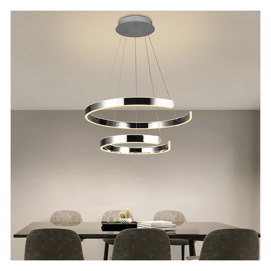 LED Stmievateľný luster na lanku LED/120W/230V 3000-6500K + diaľkové ovládanie