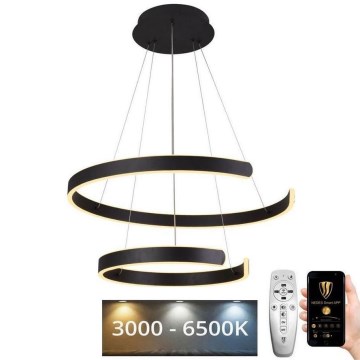 LED Stmievateľný luster na lanku LED/120W/230V 3000-6500K pr. 60 cm + diaľkové ovládanie