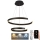 LED Stmievateľný luster na lanku LED/120W/230V 3000-6500K pr. 60 cm + diaľkové ovládanie