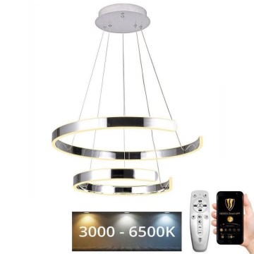 LED Stmievateľný luster na lanku LED/120W/230V 3000-6500K pr. 60 cm + diaľkové ovládanie