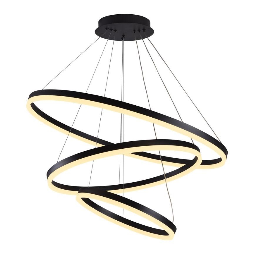 LED Stmievateľný luster na lanku LED/125W/230V 3000-6500K pr. 80 cm + diaľkové ovládanie