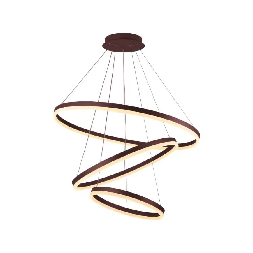LED Stmievateľný luster na lanku LED/125W/230V 3000-6500K pr. 80 cm + diaľkové ovládanie