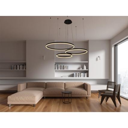 LED Stmievateľný luster na lanku LED/125W/230V 3000-6500K + diaľkové ovládanie