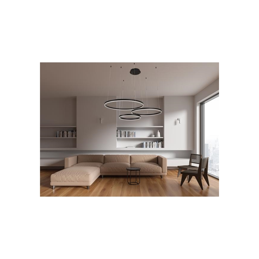 LED Stmievateľný luster na lanku LED/125W/230V 3000-6500K + diaľkové ovládanie