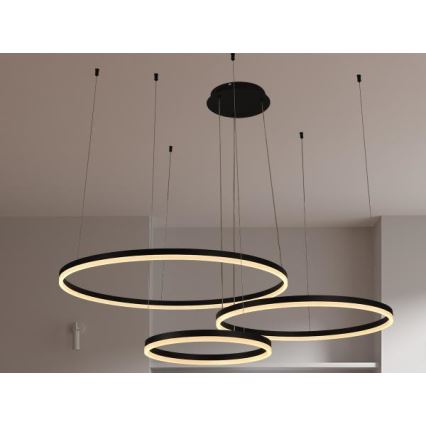 LED Stmievateľný luster na lanku LED/125W/230V 3000-6500K + diaľkové ovládanie
