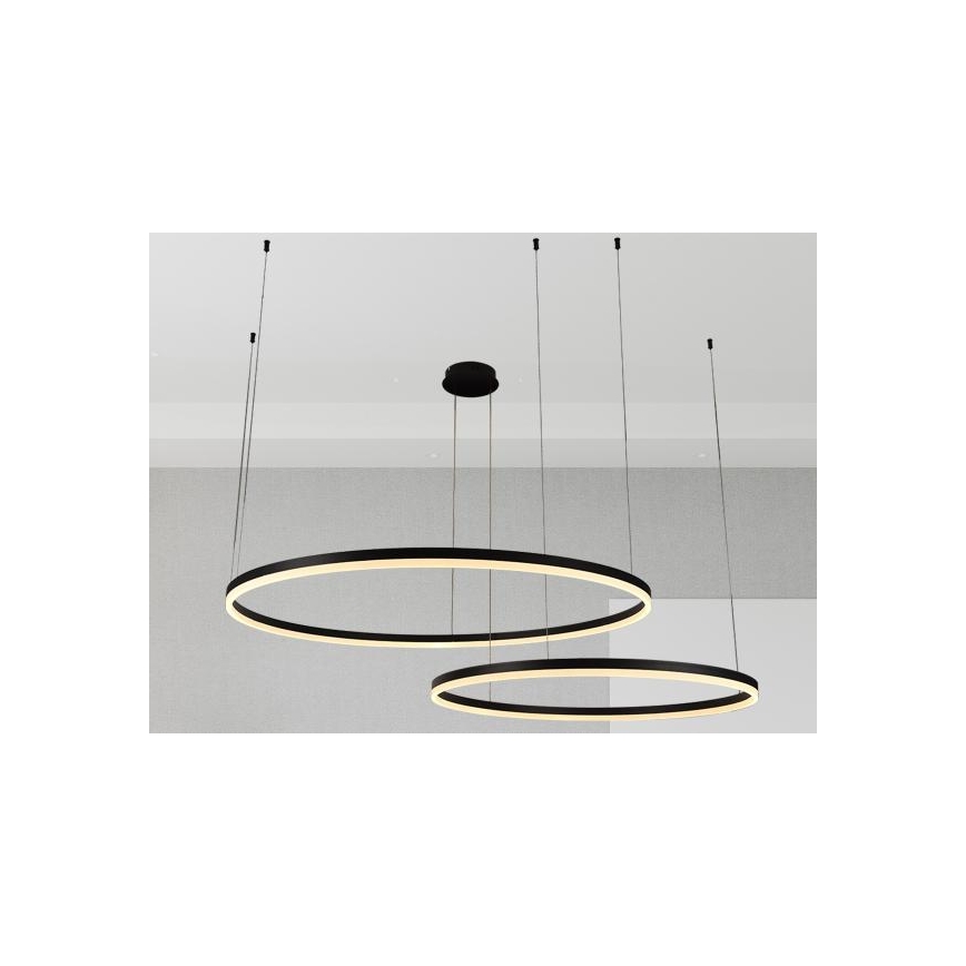 LED Stmievateľný luster na lanku LED/128W/230V 3000-6500K + diaľkové ovládanie
