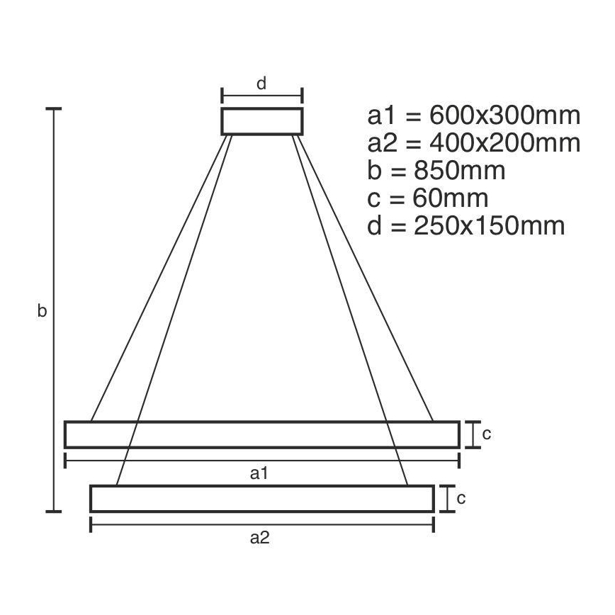 LED Stmievateľný luster na lanku LED/130W/230V 3000-6500K + diaľkové ovládanie