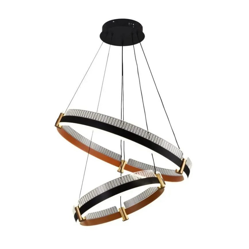 LED Stmievateľný luster na lanku LED/140W/230V 3000-6500K pr. 60 cm + diaľkové ovládanie