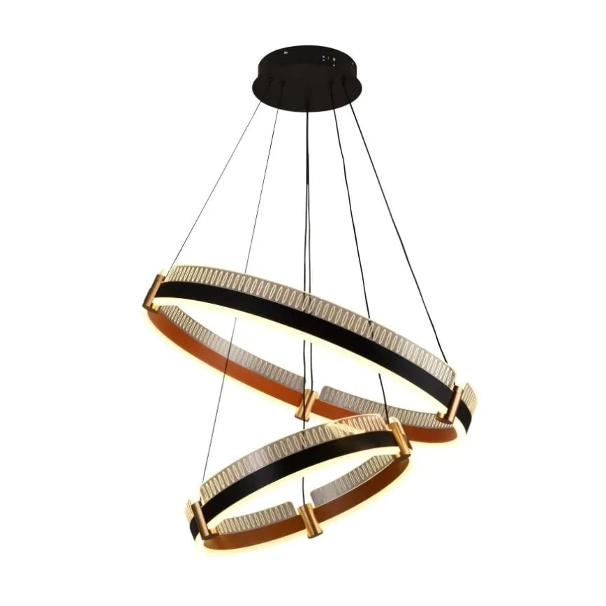 LED Stmievateľný luster na lanku LED/140W/230V 3000-6500K pr. 60 cm + diaľkové ovládanie