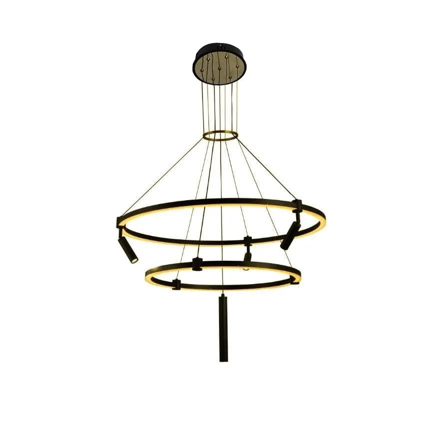 LED Stmievateľný luster na lanku LED/140W/230V 3000-6500K + diaľkové ovládanie