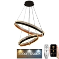 LED Stmievateľný luster na lanku LED/140W/230V 3000-6500K pr. 60 cm + diaľkové ovládanie