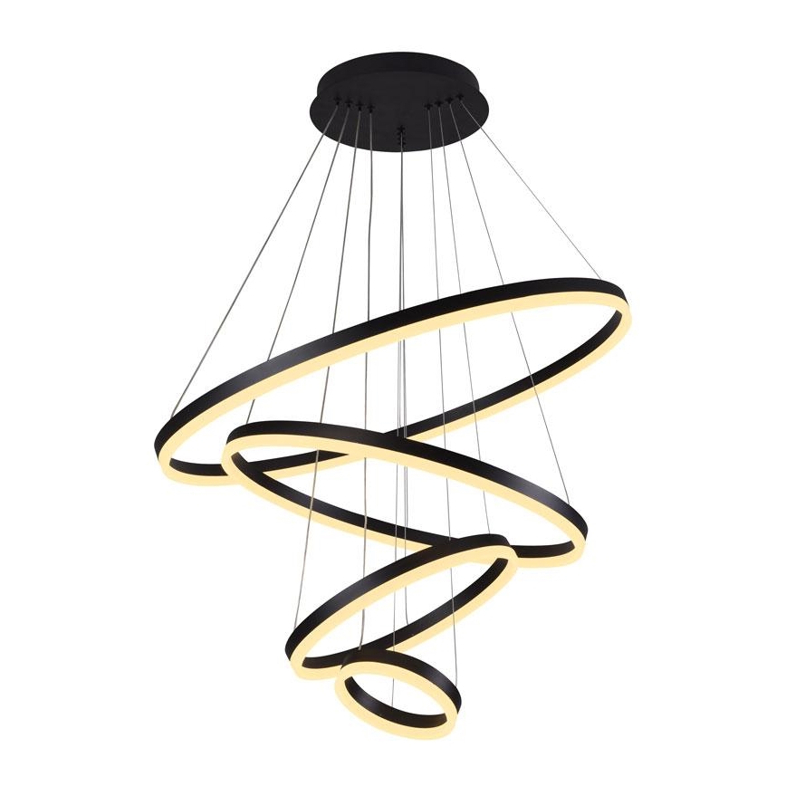 LED Stmievateľný luster na lanku LED/165W/230V 3000-6500K pr. 80 cm + diaľkové ovládanie
