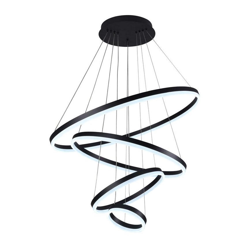 LED Stmievateľný luster na lanku LED/165W/230V 3000-6500K pr. 80 cm + diaľkové ovládanie