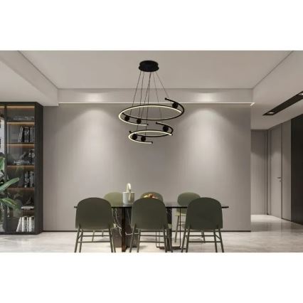 LED Stmievateľný luster na lanku LED/170W/230V 3000-6500K + diaľkové ovládanie