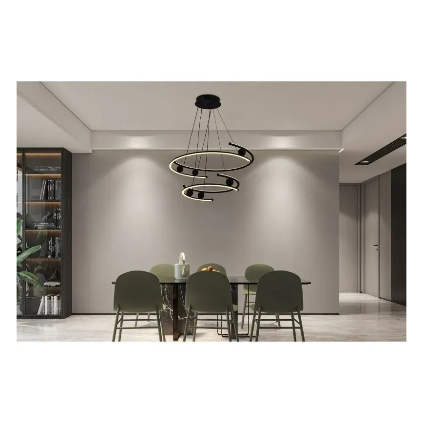 LED Stmievateľný luster na lanku LED/170W/230V 3000-6500K + diaľkové ovládanie