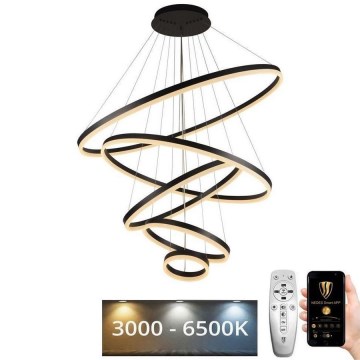 LED Stmievateľný luster na lanku LED/210W/230V 3000-6500K pr. 100 cm + diaľkové ovládanie