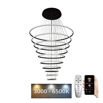 LED Stmievateľný luster na lanku LED/365W/230V 3000-6500K pr. 100 cm + diaľkové ovládanie