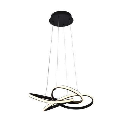 LED Stmievateľný luster na lanku LED/40W/230V 3000-6500K pr. 48 cm čierna + diaľkové ovládanie
