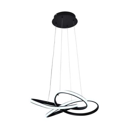 LED Stmievateľný luster na lanku LED/40W/230V 3000-6500K pr. 48 cm čierna + diaľkové ovládanie