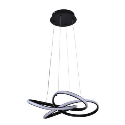 LED Stmievateľný luster na lanku LED/40W/230V 3000-6500K pr. 48 cm čierna + diaľkové ovládanie