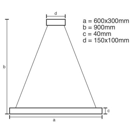 LED Stmievateľný luster na lanku LED/40W/230V 3000-6500K + dálkové ovládání