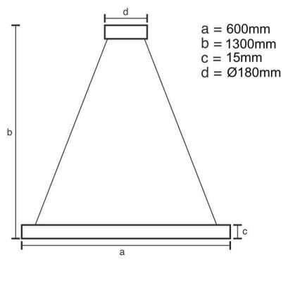 LED Stmievateľný luster na lanku LED/40W/230V 3000-6500K + diaľkové ovládanie