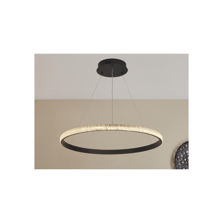 LED Stmievateľný luster na lanku LED/40W/230V 3000-6500K pr. 60 cm + diaľkové ovládanie