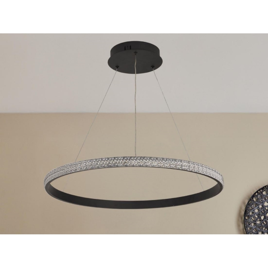 LED Stmievateľný luster na lanku LED/40W/230V 3000-6500K pr. 60 cm + diaľkové ovládanie