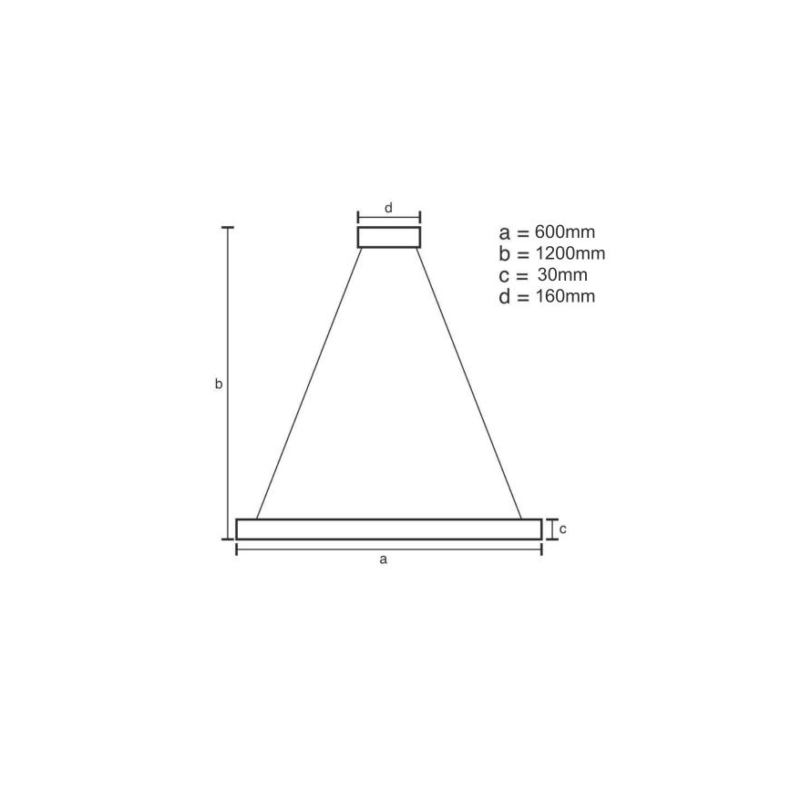 LED Stmievateľný luster na lanku LED/40W/230V 3000-6500K pr. 60 cm + diaľkové ovládanie