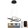 LED Stmievateľný luster na lanku LED/40W/230V 3000-6500K pr. 48 cm čierna + diaľkové ovládanie