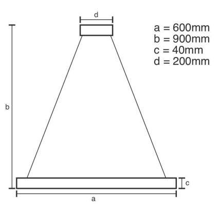 LED Stmievateľný luster na lanku LED/42W/230V 3000-6500K + diaľkové ovládanie