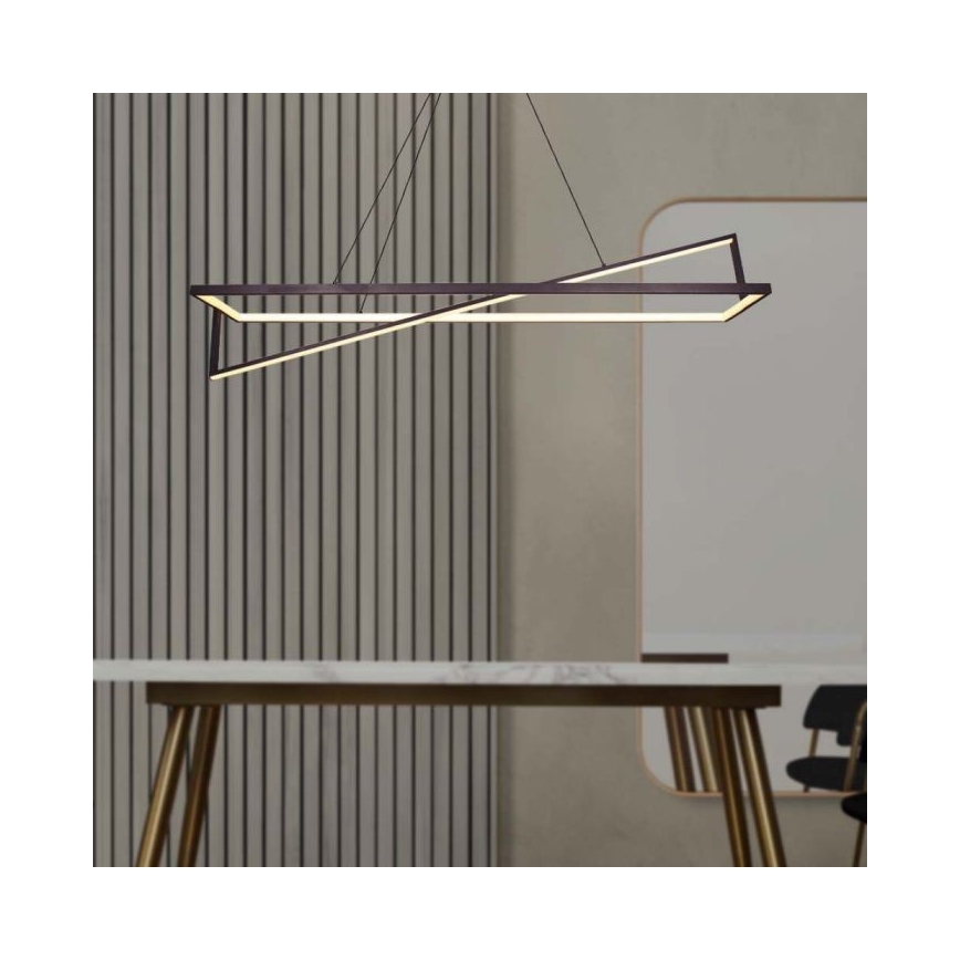 LED Stmievateľný luster na lanku LED/45W/230V 3000K 114 cm čierna