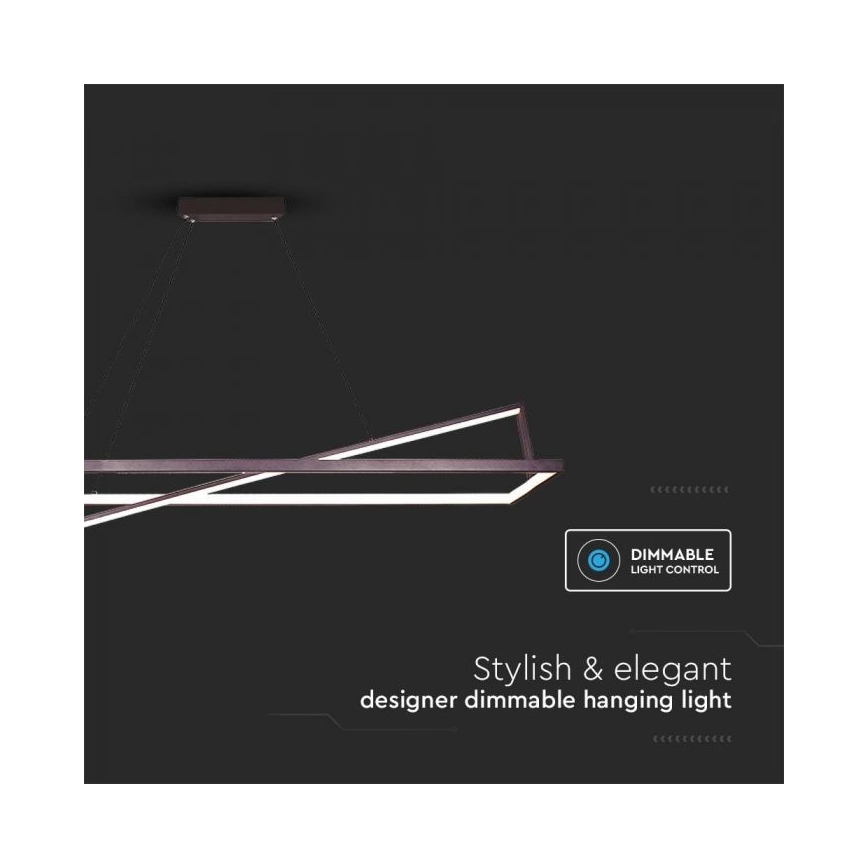 LED Stmievateľný luster na lanku LED/45W/230V 3000K 114 cm čierna