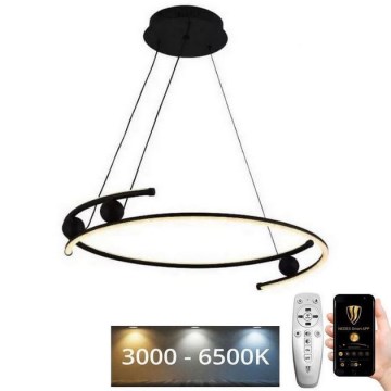 LED Stmievateľný luster na lanku LED/50W/230V 3000-6500K + diaľkové ovládanie