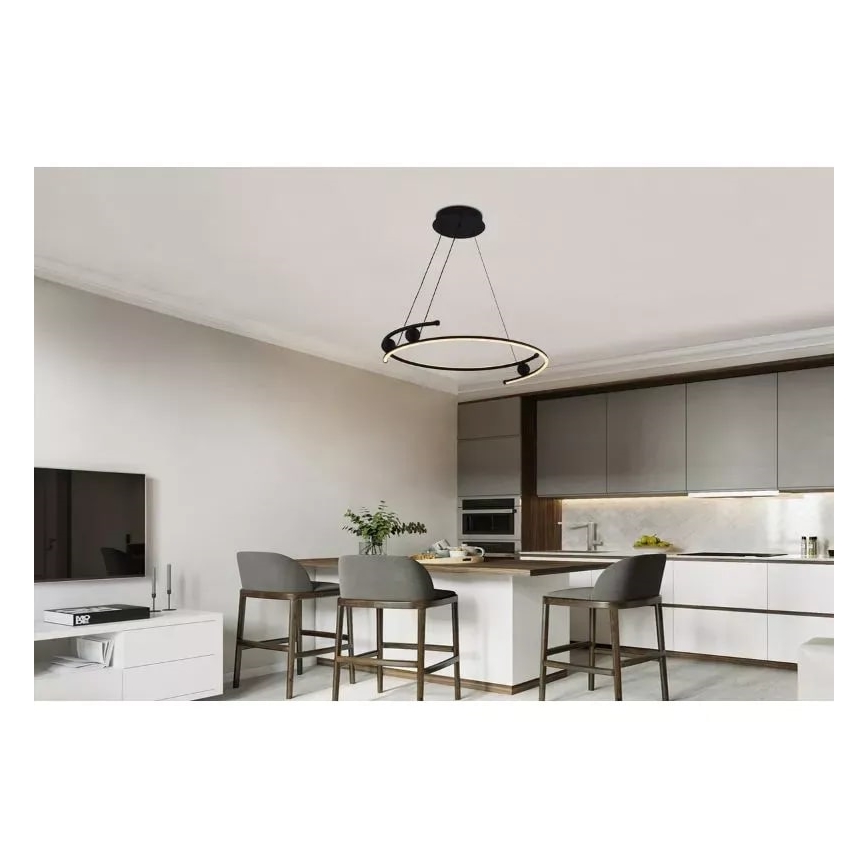 LED Stmievateľný luster na lanku LED/50W/230V 3000-6500K + diaľkové ovládanie