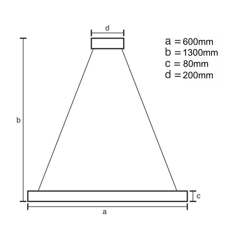 LED Stmievateľný luster na lanku LED/50W/230V 3000-6500K + diaľkové ovládanie