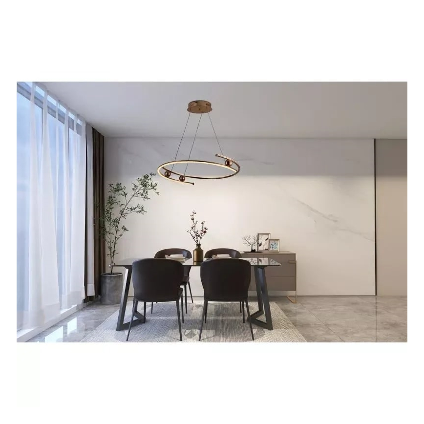 LED Stmievateľný luster na lanku LED/50W/230V 3000-6500K + diaľkové ovládanie