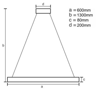 LED Stmievateľný luster na lanku LED/50W/230V 3000-6500K + diaľkové ovládanie